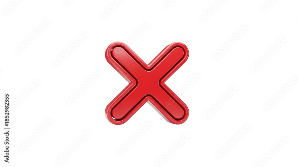 Obraz premium Red cross mark