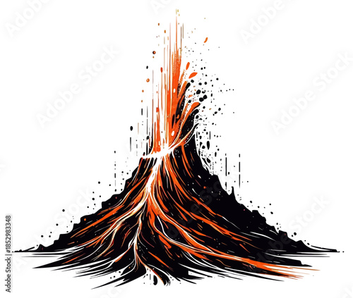 flowing magma vector graphic t shirt design print
