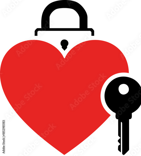 Minimalist graphic icon representing a heart-shaped atomizer or perfume bottle on a black background