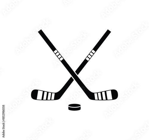 Crossed Hockey Sticks Sports Icon