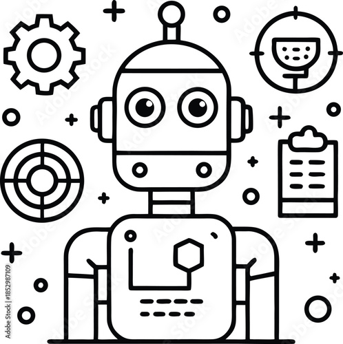 Finance line icons set. Money payments elements outline icons collection.