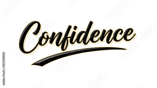 Elegant Handwritten Style Word Confidence with Dynamic Flourish