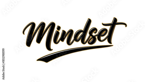 Inspirational word emphasizing positive thinking and mental resilience