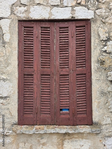 Old door detail in saint paul de vence Medieval village in provence france