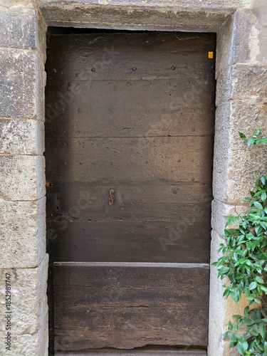 Old door detail in saint paul de vence Medieval village in provence france