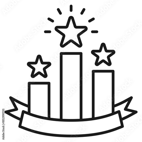 Competition Outline Icon Vector Illustration