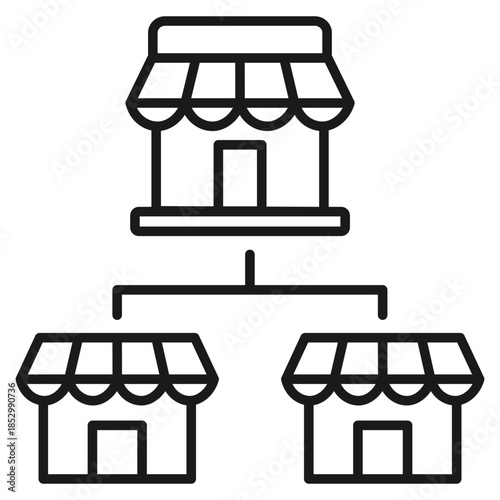 Franchise Outline Icon Vector Illustration