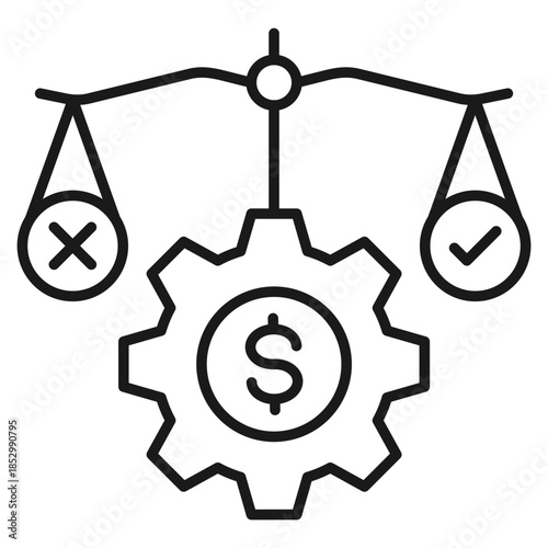 Business Ethics Outline Icon Vector Illustration