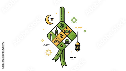 Elegant Zeinab's Jewelry Display with Crescent Moon and Lantern Motifs