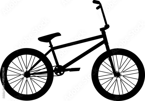 BMX Bike Silhouette Vector Illustration