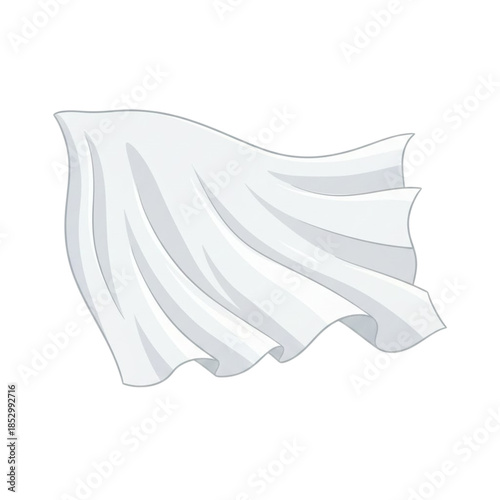 White fabric drape