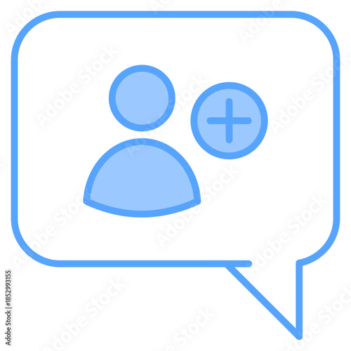Follower Blue Icon Vector Illustration