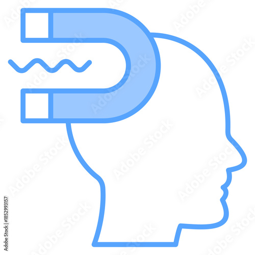 Influence Blue Icon Vector Illustration