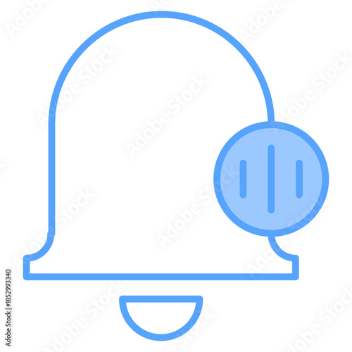 Notification Blue Icon Vector Illustration