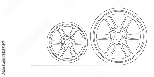 car wheel isolated on white