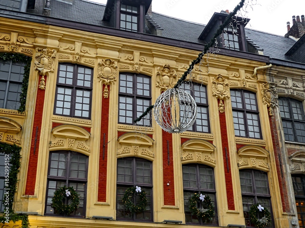 Fototapeta premium Lille, December 2025: Visit the beautiful city of Lille in France during the festive season 