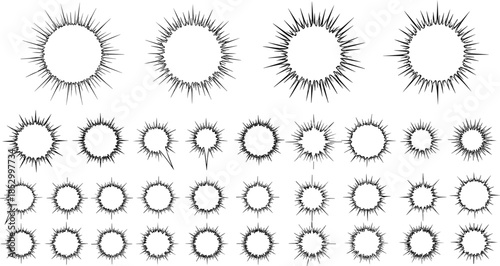 Hand Drawn Cute Anime Eyes with Eyelashes and Sparkles Vector SetHand Drawn Cute Anime Eyes with Eyelashes and Sparkles Vector Set