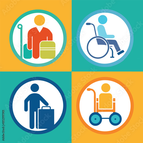 Round social media icons or social network logos flat vector icon set / collection for apps and websites