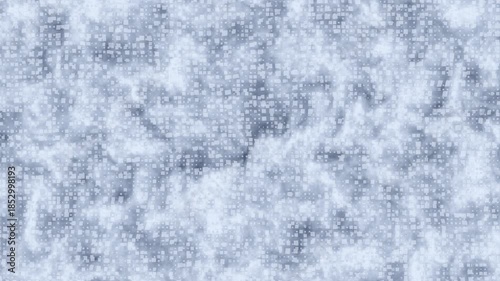 Abstract flowing fabric texture with floating block particles forming a smooth and layered visual background.