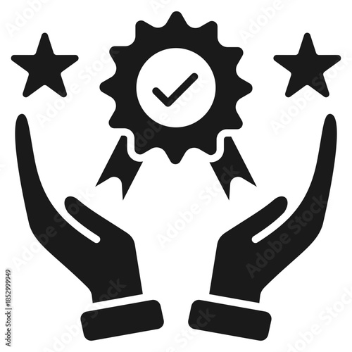 Brand Royalti Glyph Icon Vector Illustration