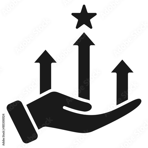 Competitive Advantage Glyph Icon Vector Illustration
