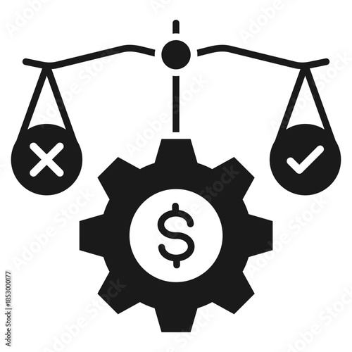 Business Ethics Glyph Icon Vector Illustration