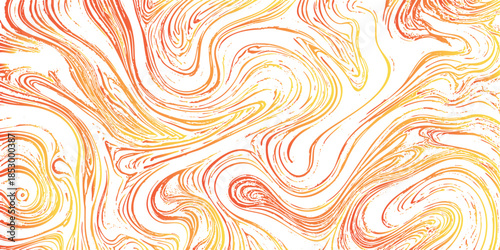 Vibrant Orange & White Abstract Marble Texture With Dynamic Fluid Liquid Swirl Background for Modern Branding, Web Design & Creative Print Media Featuring Energetic High-Contrast Ink Wash Curves