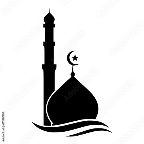 Black and White Madina Vector Illustration
