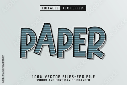 Paper Editable Text Effect