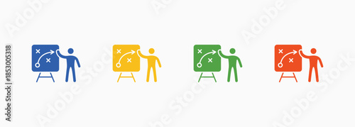 Plan Icon Set Color Multiple Style Collection Element For Design