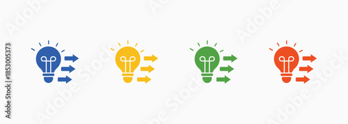 Approach Icon Set Color Multiple Style Collection Element For Design