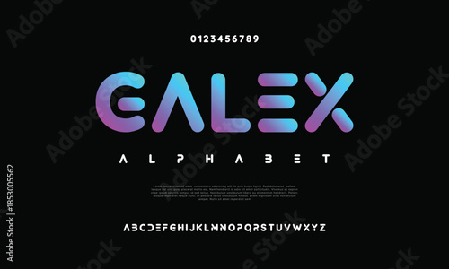 Creative Design vector Font of twisted Ribbon for Title, Header, Lettering, Logo. Funny Entertainment Active Sport Technology areas Typeface. Colorful rounded Letters and Numbers.