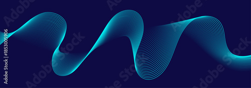 Modern abstract wave background with elegant flowing line curves and minimal digital style in blue tones. Suitable for website headers, app interfaces, landing pages, banners, and contemporary graphic