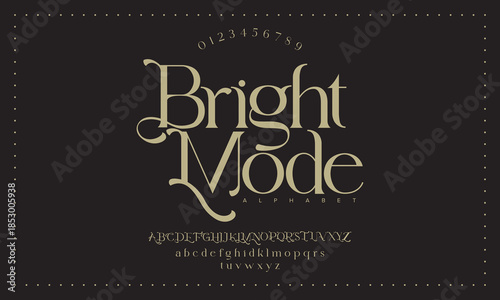 Luxury serif font in modern style, this typeface has a big set of ligatures and alternates and can be used for logos