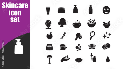 Skincare  icon set