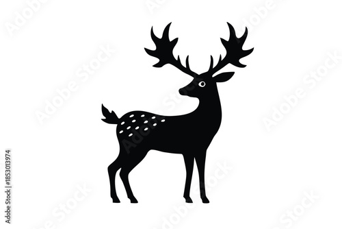deer autumn vector icon silhouette