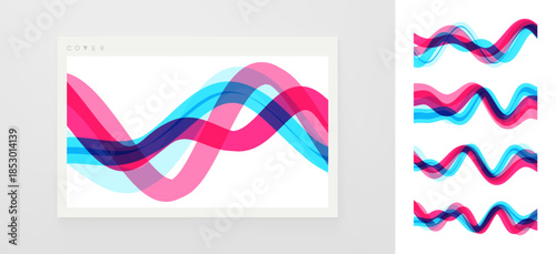 A sound wave or audio signal. An equalizer scale for recording or playback. Vector for brochure, banner, cover, postcard, flyer or presentation.