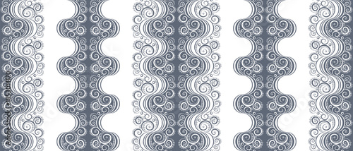 Seamless pattern of lace stripes. Vector illustration.