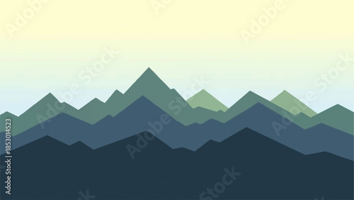 mountain landscape vector illustration