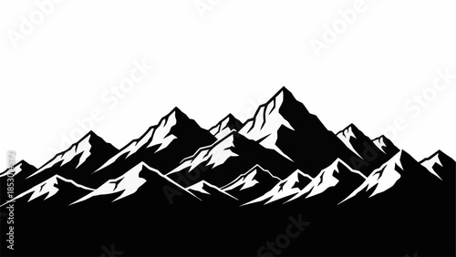 mountain landscape vector illustration
