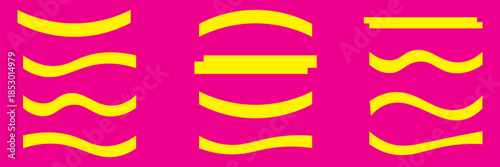 Yellow vector marker graphic stylish element. Highlighting and underlining text. Brush lines. Hand drawn marker strokes. Stripes of text markers. Watercolor hand drawn highlight set. Brush paint strok