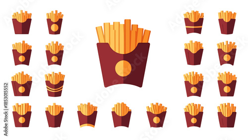 Collection of French Fry Containers in Various Styles