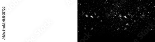 PNG image of intense snow overlay textures featuring falling flakes and abstract blizzard elements on transparent background