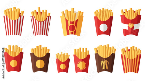 Set of French Fry Containers Assortment