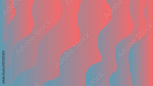 Abstract pink and cyan gradient wavy background design