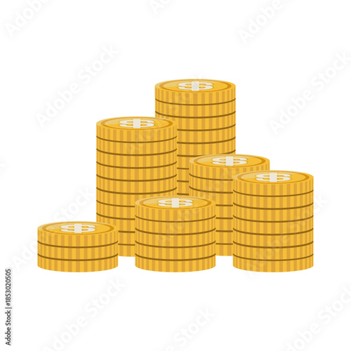 ＄マークが書かれたコインが山積みになっているイラスト