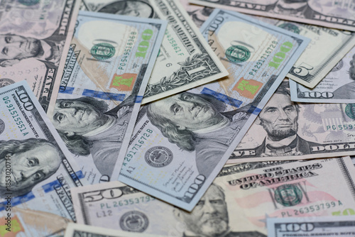 Wallpaper Mural Cash, US dollar currency, financial and business flows. US dollar cash Torontodigital.ca