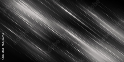 Abstract black and white background featuring a futuristic digital motion design with blue light streaks and wavy lines across a textured metal pattern