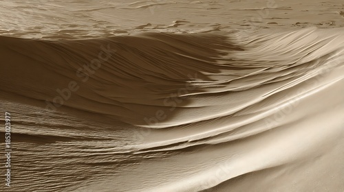 Dune surface wind swept wave forms