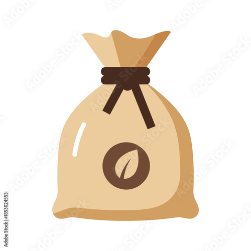 Coffee Bean Bag Illustration